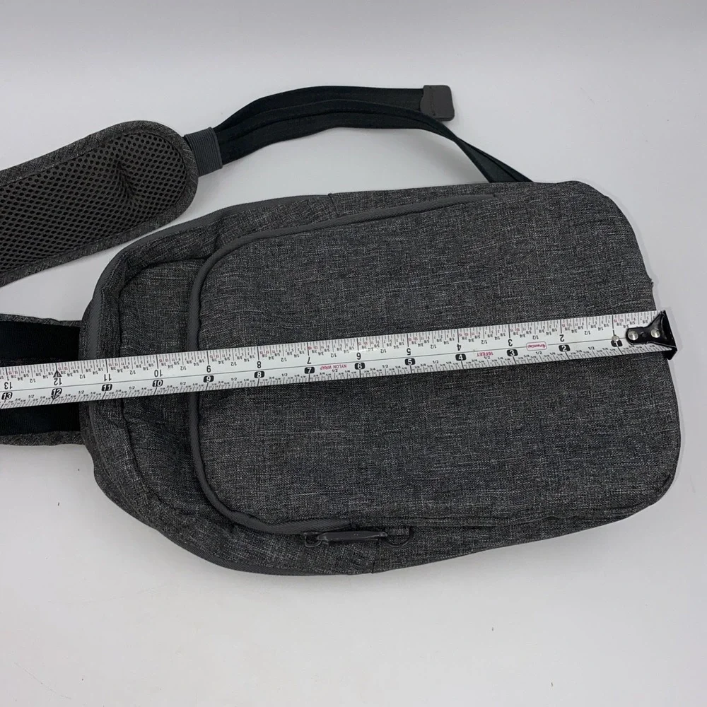 Gray Shoulder Travel Bag Men's Ladies Light Cross Body Adjustable Security Clips